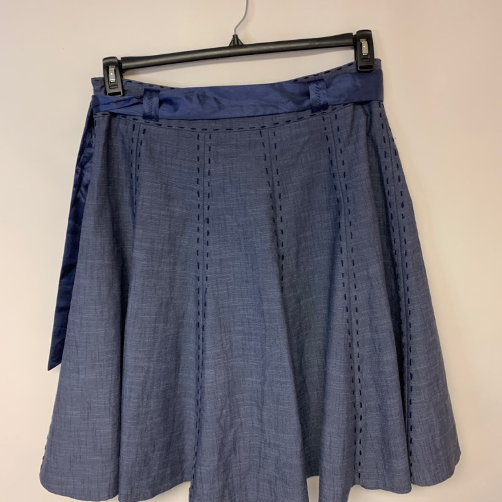 Appraisal Skirt Blue Skater Full Office Sophisticated Classic Corp core SZ 14 - Picture 3 of 8